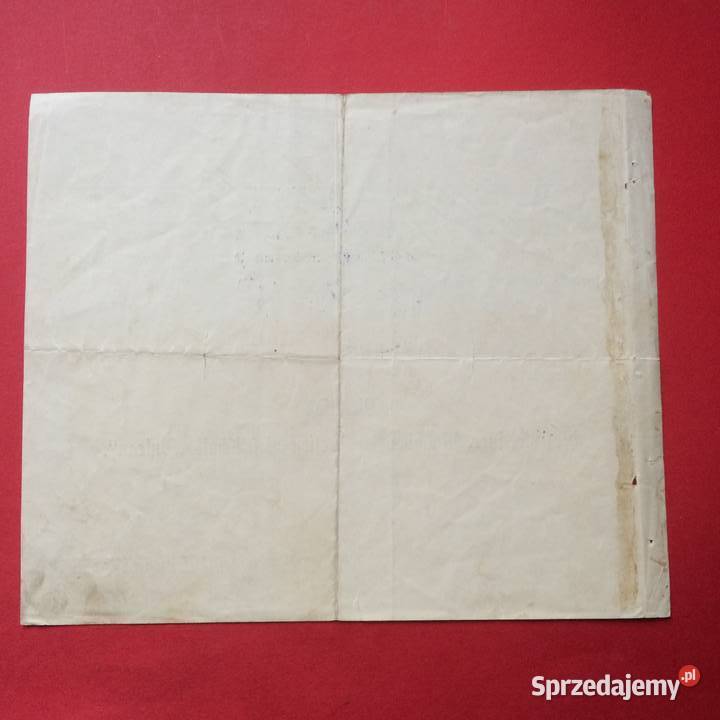 1238 Dokument Niemiecki zachodniopomorskie Szczecin