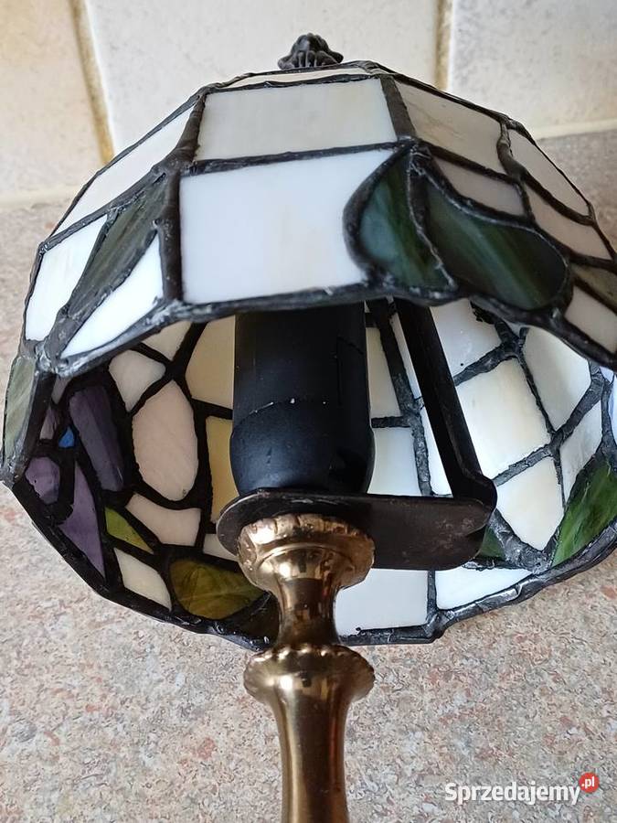vintage lampka witrażowa Porcelana i szkło małopolskie Nowy Targ sprzedam