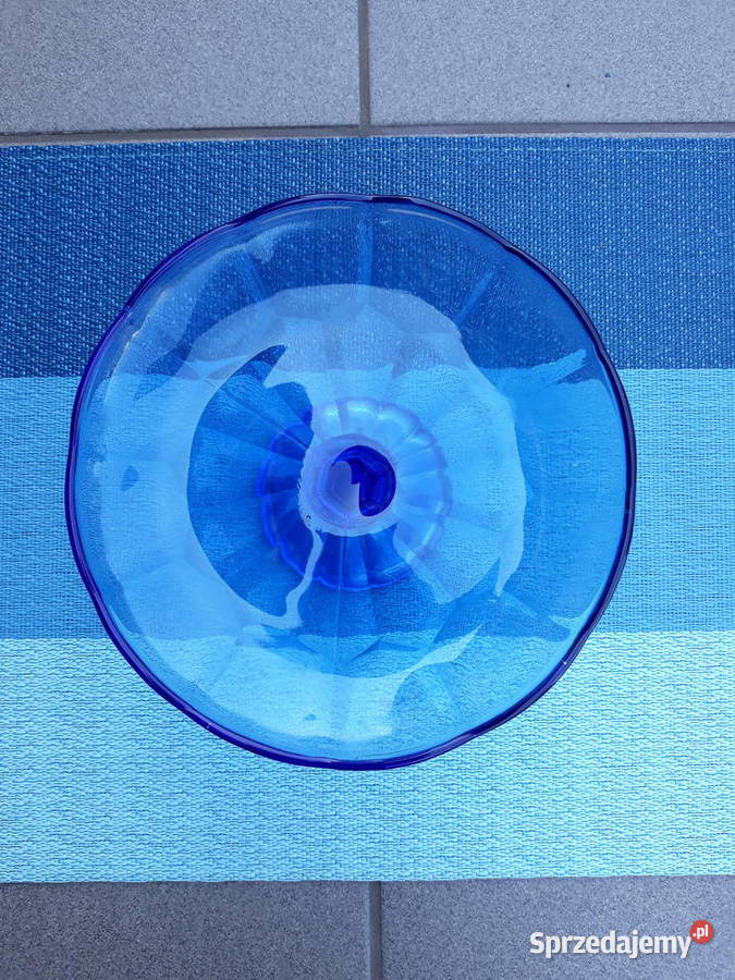 Patera szkło kolorowe Prl łódzkie Aleksandrów Łódzki