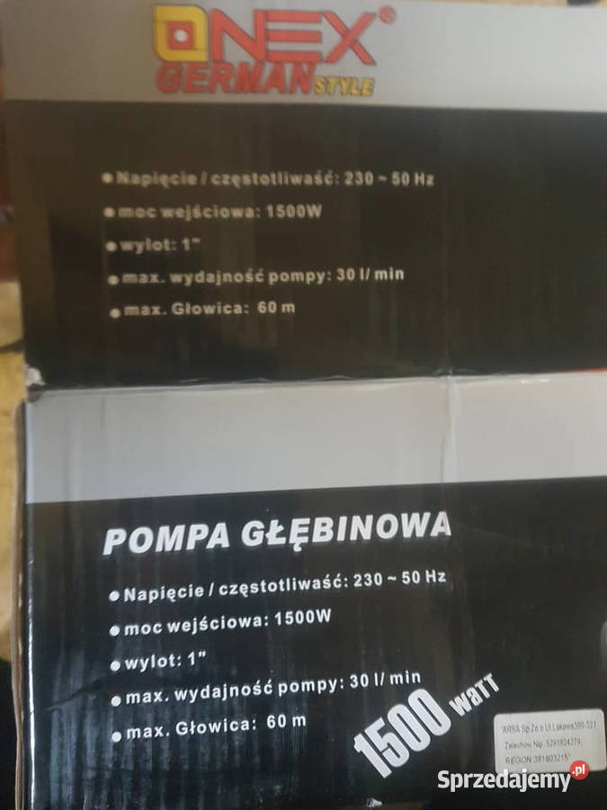 Pompa Głębinowa WYSOKOCIŚNIENIOWA 1500 Wat onex