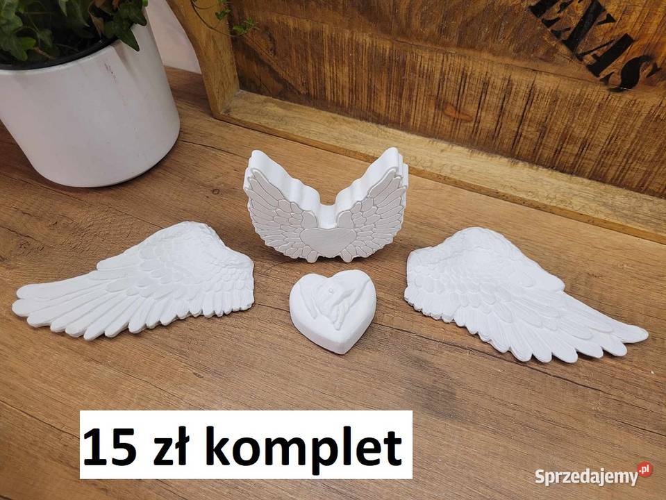 Skrzydła gipsowe skrzydełka z gipsu dekoracja Wrocław sprzedam