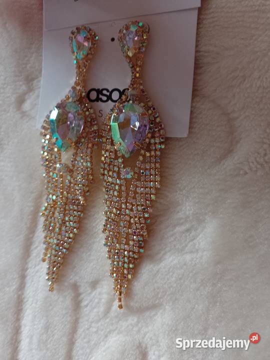 ASOS Wytworne długie Bogato zdobione kolczyki