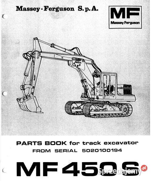 MF 450S koparka katalog cżęści zamiennych Kielce