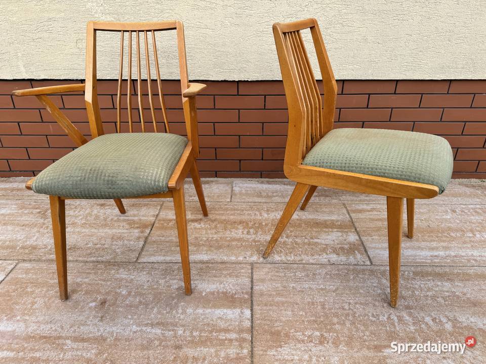 Krzesło Casala PRL art deco vintage stare Sulbiny
