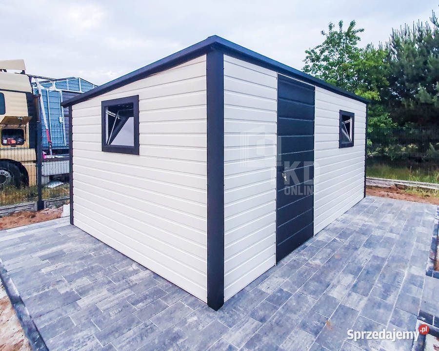 Schowek Ogrodowy 5x35 Drzwi 2x Okno Biały Czarny