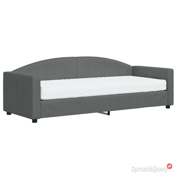 Sofa z materacem do spania ciemnoszara tkanina Warszawa