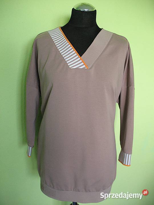 Bluzka Bluza z dzianiny 42 XL biust 122 Megi 3/4 Bluzki i koszule Siedlce