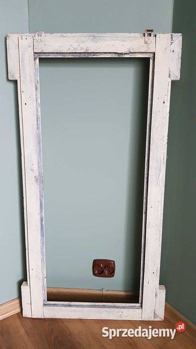 Stara biała drewniana rama na lustro obraz biały Katowice sprzedam