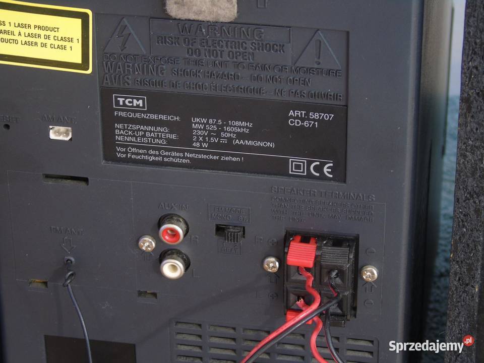 Wieża stereo TCM z kol Radio CD AUX mag DOSTAWA Wieże i miniwieże podkarpackie