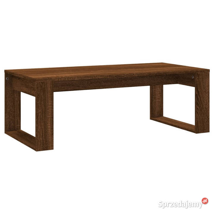 Stolik kawowy brązowy dąb 102x50x35 materiał Warszawa