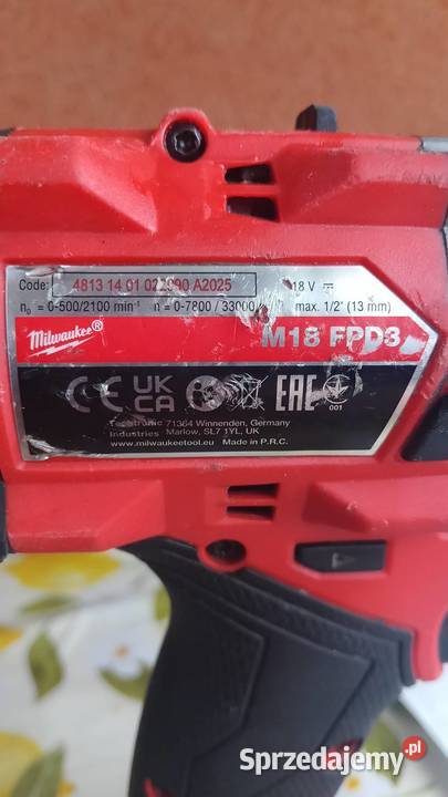 Wiartarko wkrętaka Milwaukee M18 FUEL FPD3 175Nm warmińsko-mazurskie Susz