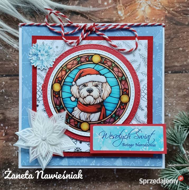 Kartki świąteczne Boże Narodzenie z pupilem psy małopolskie Mszana Dolna sprzedam