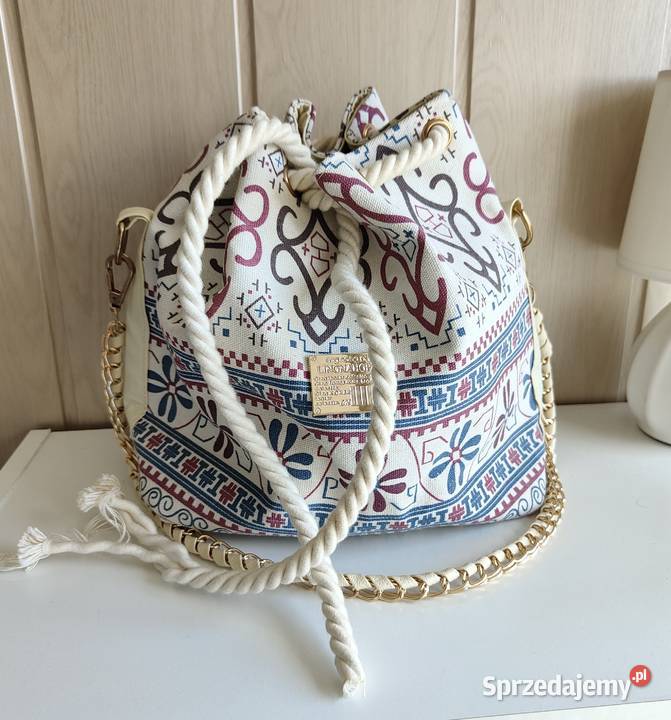 Mała torebka worek na lato wzór boho bohemian Szczecin