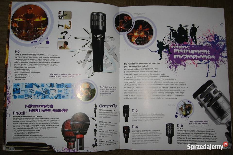 AUDIX microphones catalog 2007 katalog mikrofony Kępice