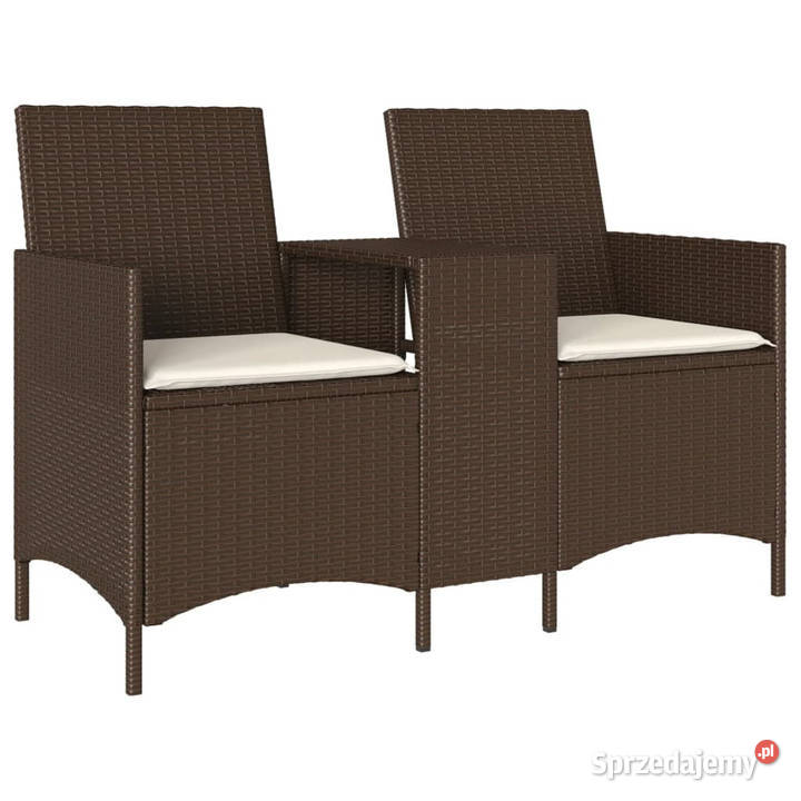 Ogrodowa sofa 2os ze stolikiem i poduszkami mazowieckie