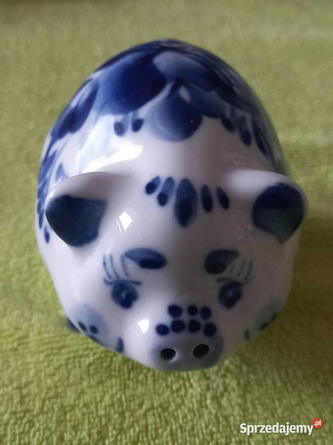 Figurka porcelanowa Świnka Gżel Toruń