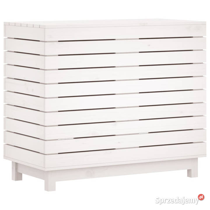 Kosz na pranie biały 885x44x76 lite drewno Warszawa