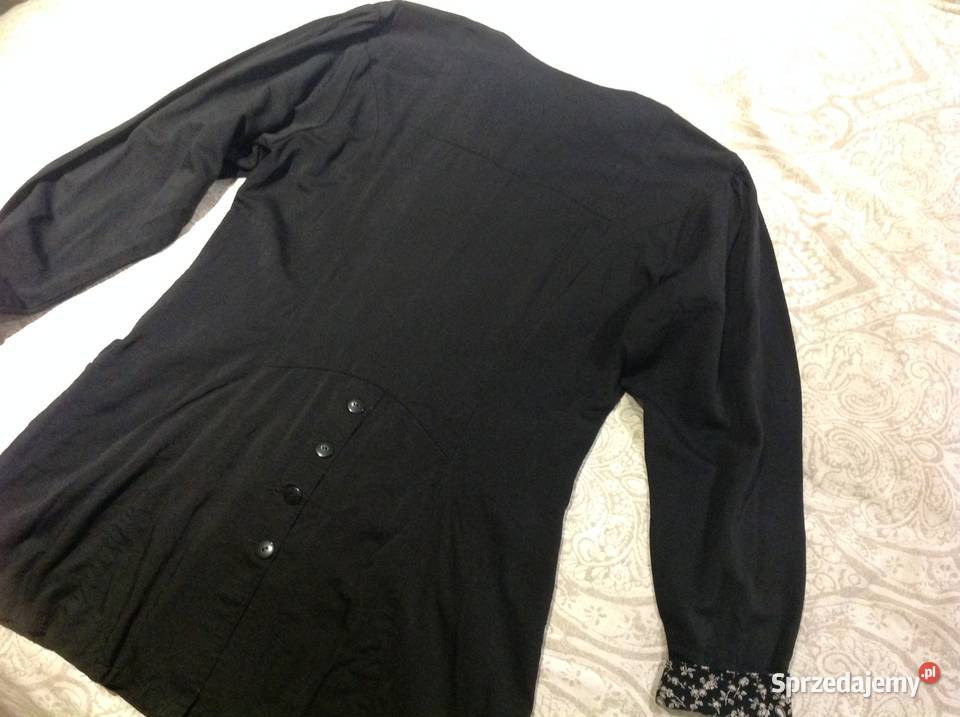 Tunika Żakiet Damski Czarny L1Fashion S Nowa Sól