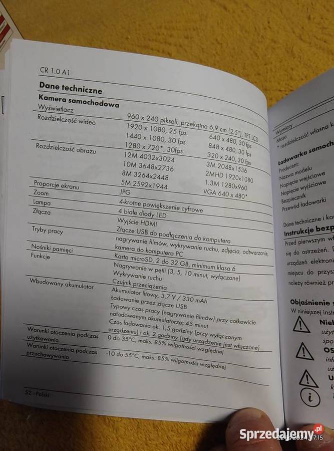 Kamera samochodowa Dashboard Camera CR 10 A1 Swarzędz