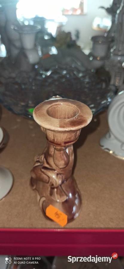 Świecznik Brązowy Porcelana Puto Gdańsk sprzedam