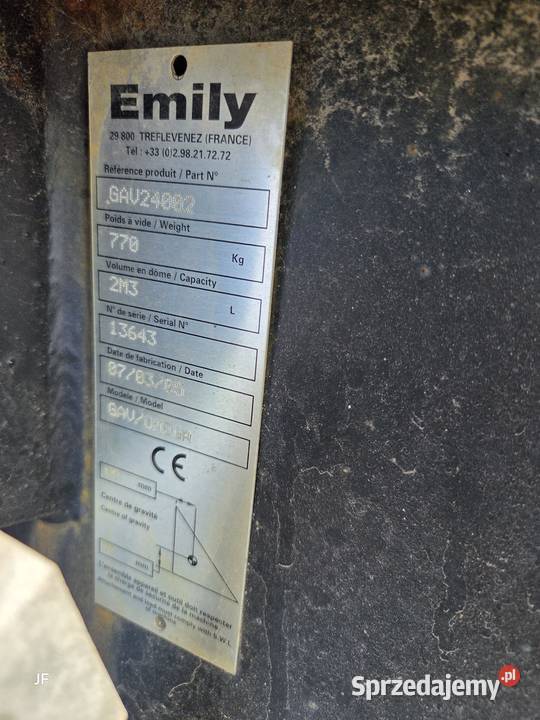 Łyżka EMILY z Krokodylem 2m3 szer 240 do paszy