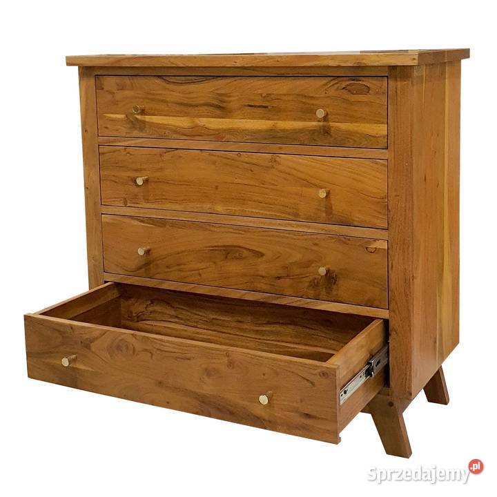 Komoda drewniana BONN 90 z szufladami z akacji Lublin