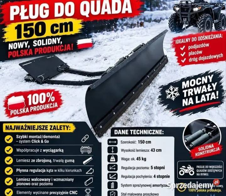 Pług do quada mocowany spodu Pozostałe Rabka-Zdrój