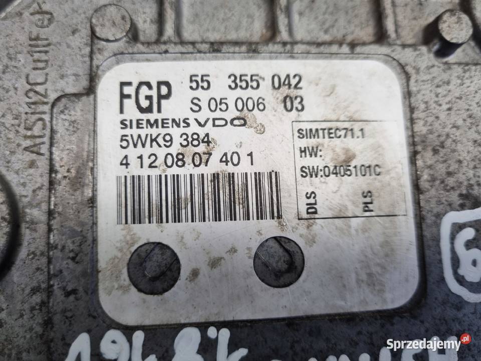 Opel Tigra B 18 16V STEROWNIK SILNIKA komputer Komputery Rudka