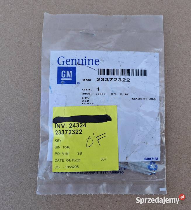 Kluczyk GM 23372322 Transponder Chevrolet Mielęcin