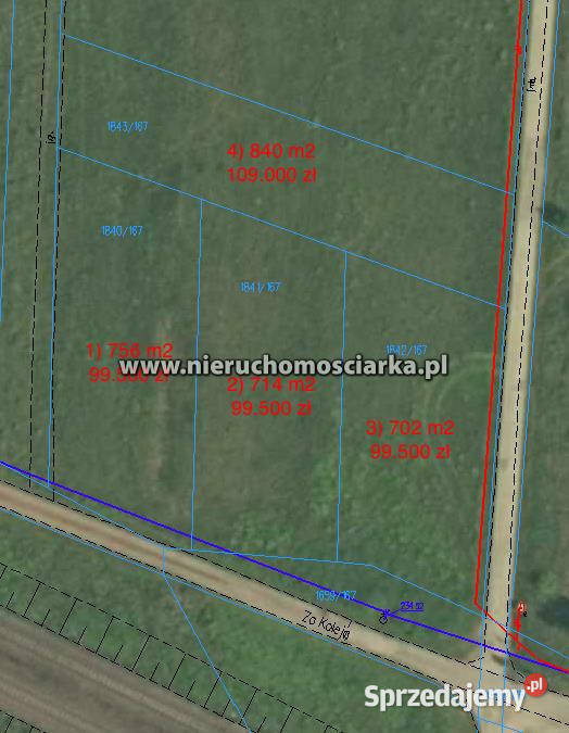 Działka 756m2 Jejkowice 131zł/m2 sprzedam