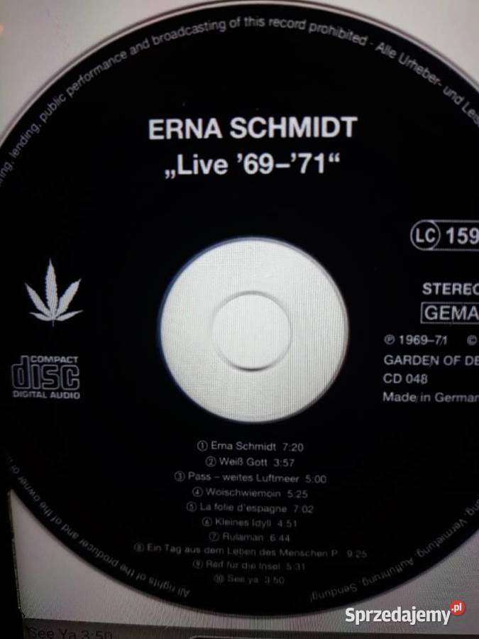Archiwum hard rocka ERNA SCHMIDT Live 1969 71 podkarpackie sprzedam