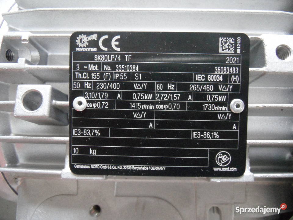 Motoreduktor SK921721AD80LP4 TF NORD Olsztyn sprzedam