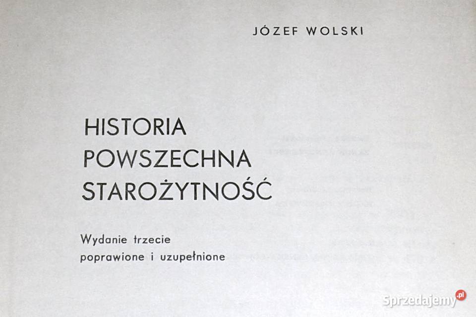 Historia powszechna Starożytność Józef Wolski lubelskie