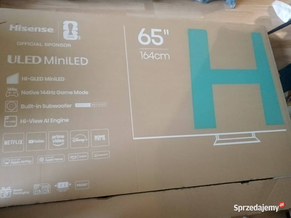 Nowy telewizor Hisense 65 E8S mini LED Działdowo