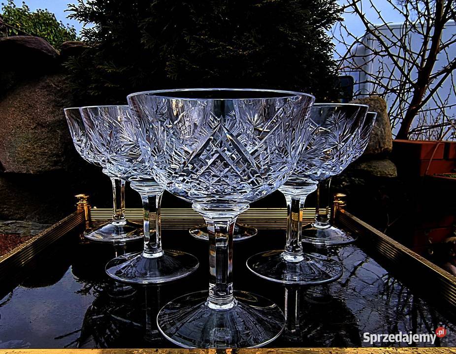 Piękne kryształowe kieliszki 6 kryształ