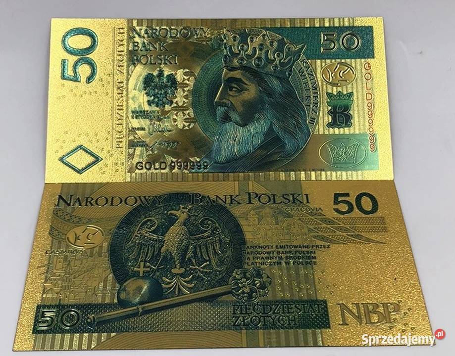 ZŁOTE Banknoty 24 Karat Papież Chrobry Mieszko Sosnowiec