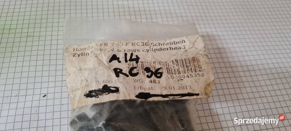 Honda VFR 750 RC 36 śruby głowicy Warszawa