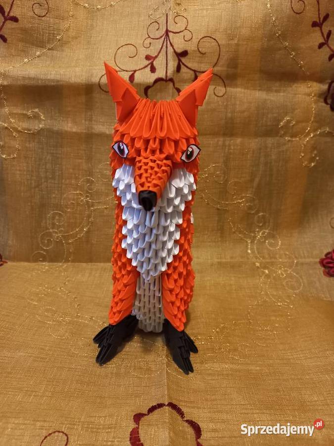 Lis lisek zwierzę rękodzieło origami dekoracja