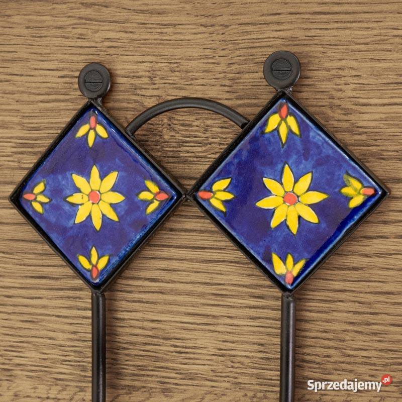 Hak wieszakowy ceramiczny 155 mm DAISY podwójny Chmielnik