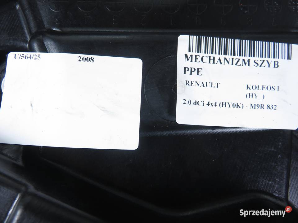 PODNOŚNIK SZYBY PRAWY PRZEDNI RENAULT KOLEOS I