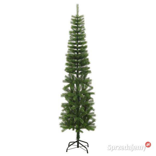vidaXL Sztuczna smukła choinka ze stojakiem 240 mazowieckie Warszawa sprzedam