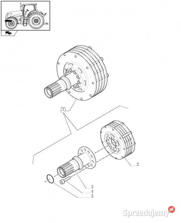 Holland T6010 Sprzęgło wom 2205mm 87731124 Pozostałe Jastrzębniki sprzedam