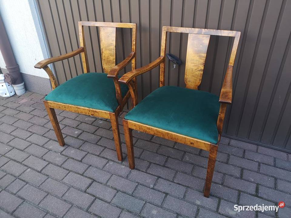 Fotele ARTDECO Politura Gabinetowe Stare Antyk Swarzędz