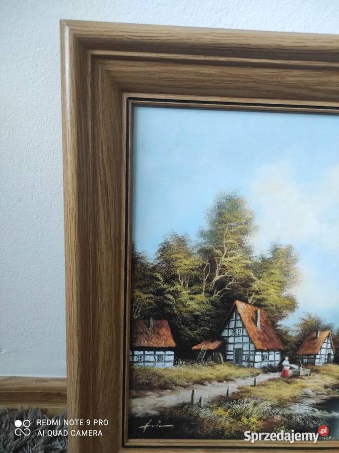 Piękna reprodukcja obrazu 4050 wiejska sielanka śląskie Czechowice-Dziedzice sprzedam