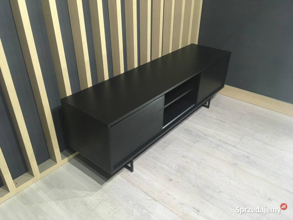 Szafka RTV nowoczesne czarna loft INTERIOR Warszawa