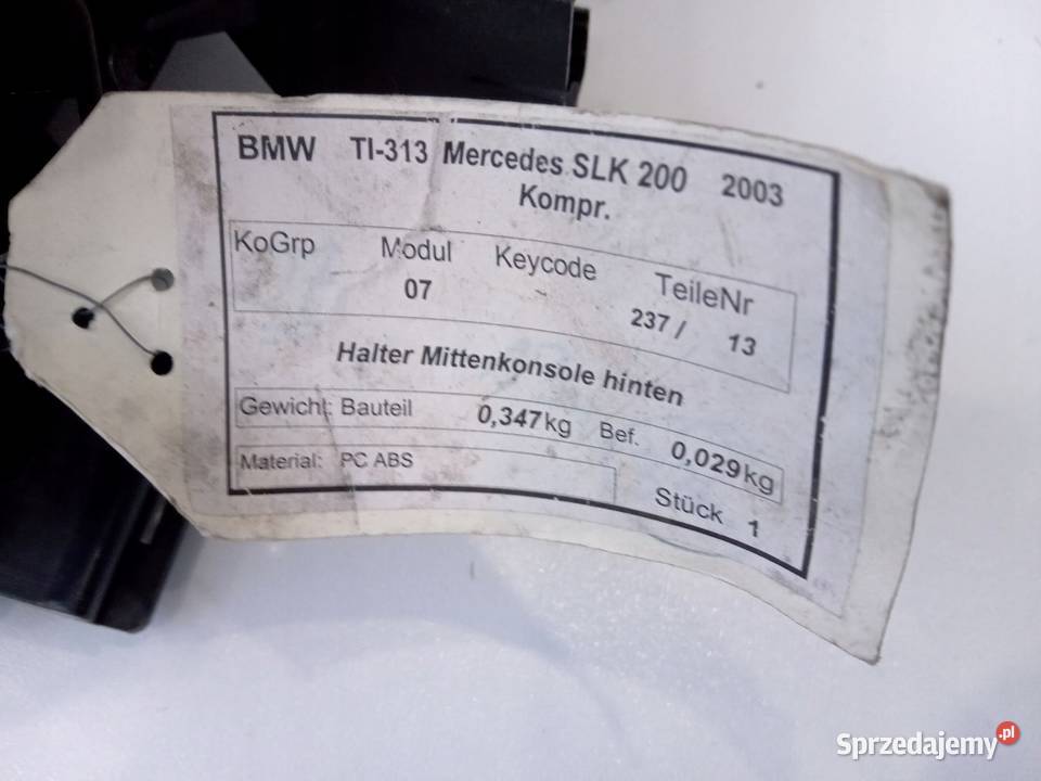 SCHOWEK TUNELU MERCEDES SLK W171 R171 Nowy Tomyśl
