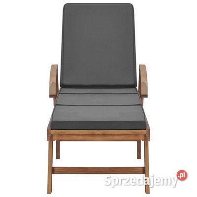 vidaXL Leżaki z poduszkami 2 lite drewno tekowe Leżaki i leżanki mazowieckie Warszawa