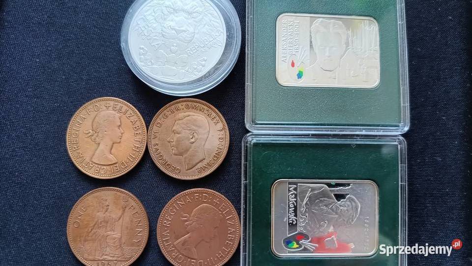 Monety sztabki srebro lokacyjne kruszec lubelskie Lublin