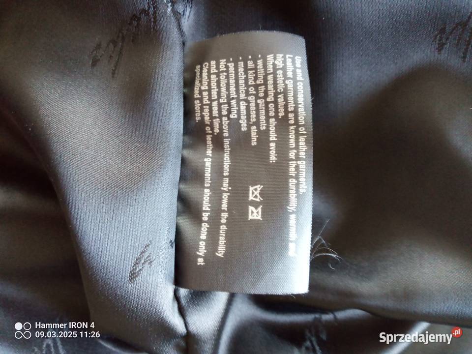 Kurtka skórzana męska czarna XL Mogilany