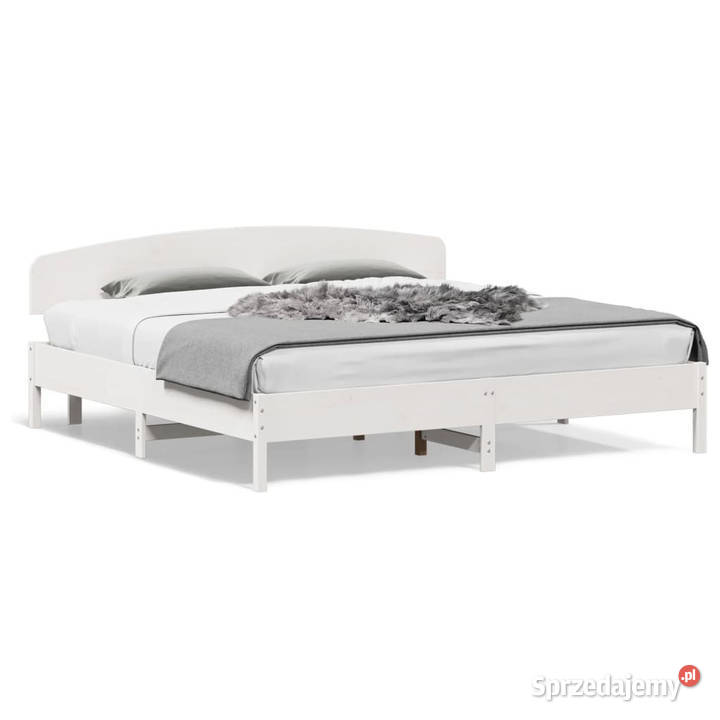 Łóżko bez materaca białe lite drewno sosnowe 81cm mazowieckie